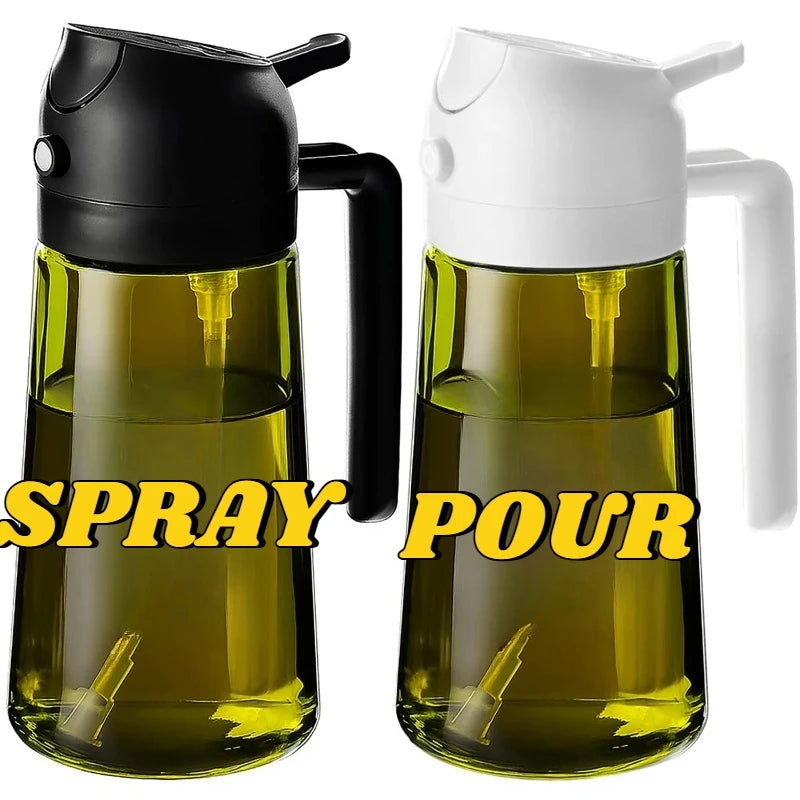 2-in-1 Dual Action Oil Spray and Pour Dispenser for Cooking - 17