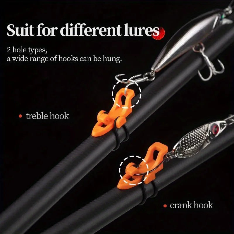5-Piece Fishing Rod Hook Keeper and Lure Holder Set