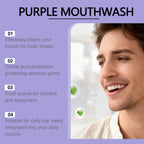 Portable Single-Use Purple Mouthwash Sachets for Fresh Breath