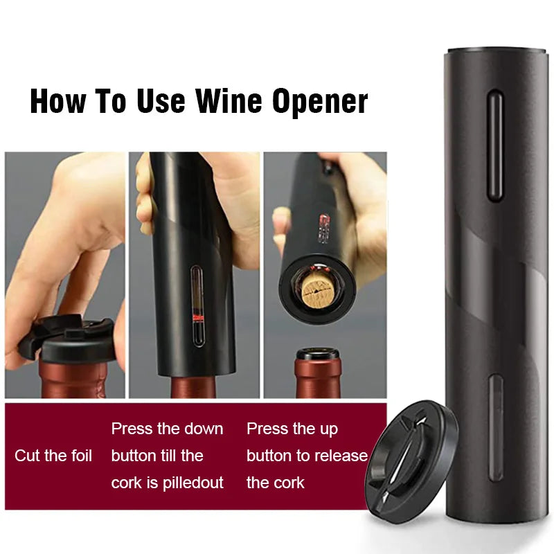Automatic Electric Wine Opener with Foil Cutter