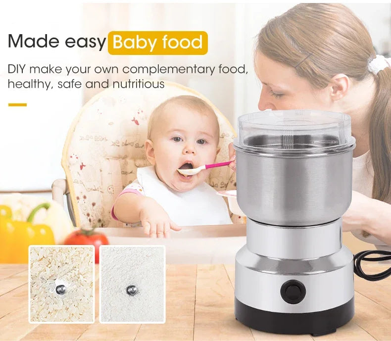 Compact Electric Stainless Steel Food and Coffee Grinder - 9