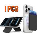 Magnetic Phone Wallet Case with Integrated Stand for MagSafe