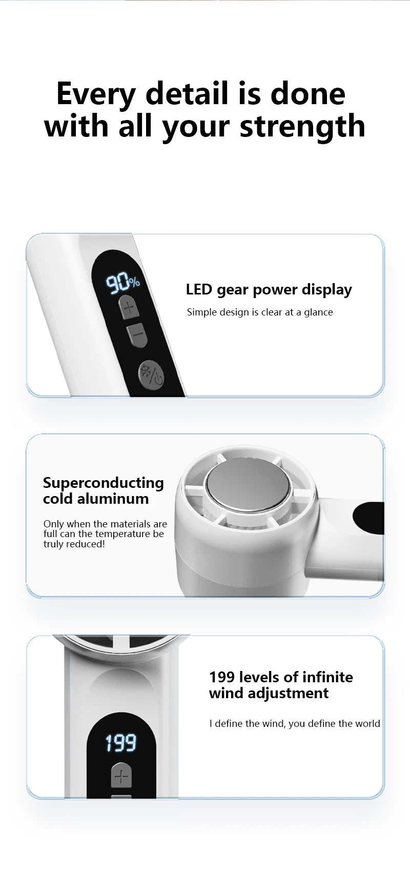Rechargeable Handheld Turbo Fan with Ice Cooling Technology