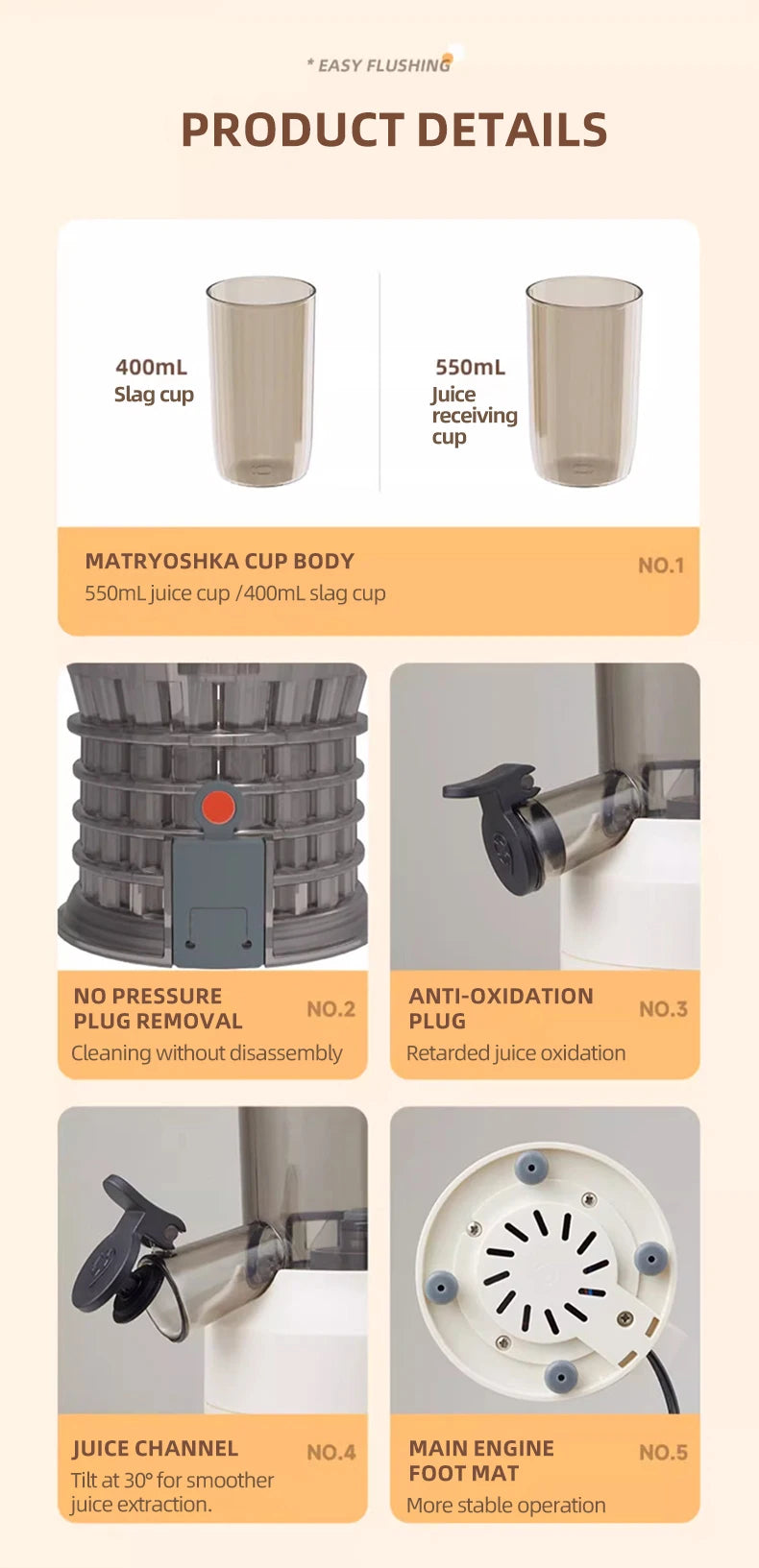 Automatic Electric Citrus Juicer for Fresh Home Juice