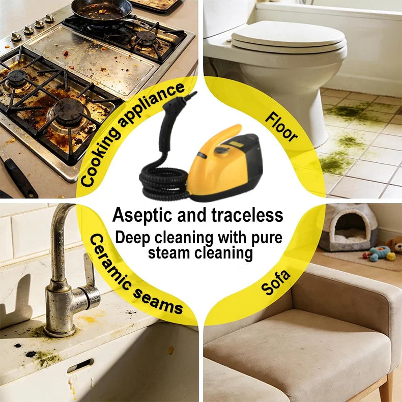High-Temperature Steam Mop for Home and Car Cleaning