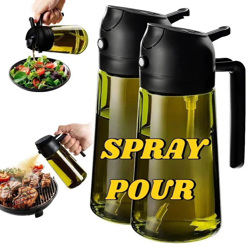 2-in-1 Dual Action Oil Spray and Pour Dispenser for Cooking - 7