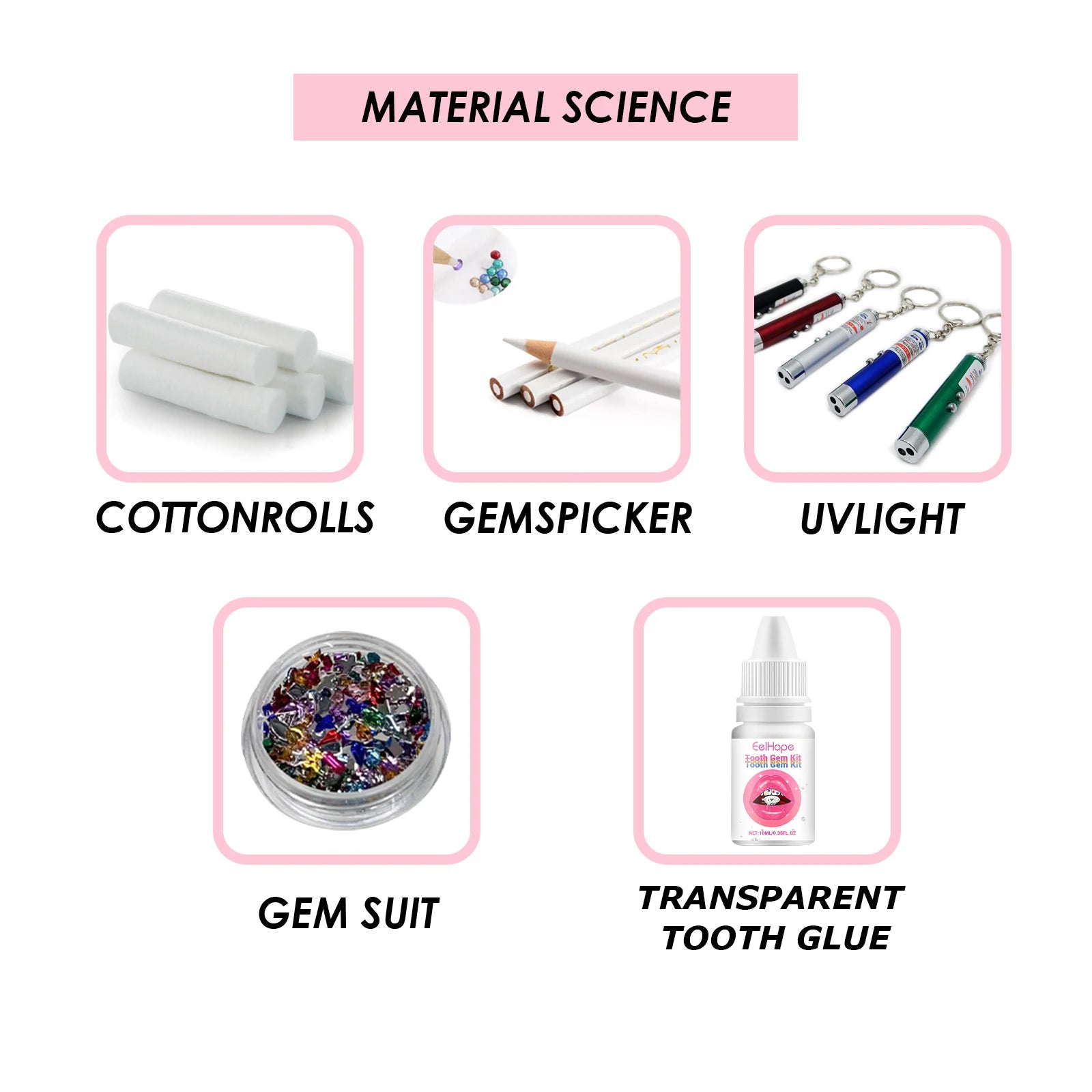 Professional DIY Tooth Gem Jewelry Decoration Kit - 14