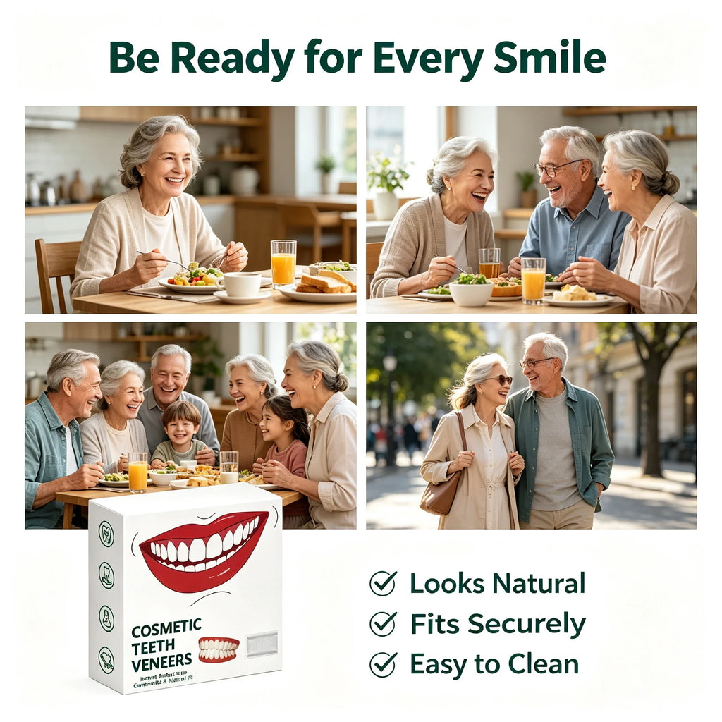 Comfortable Silicone Denture Set for Daily Oral Care