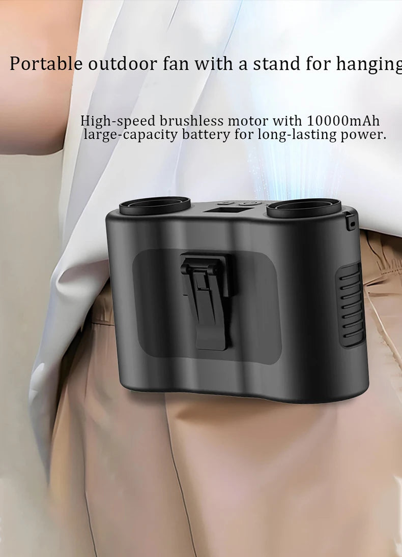 Portable Hands-Free Waist Clip Fan for Outdoor Cooling - 11