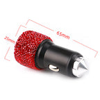 Dual Port Rhinestone USB Car Charger