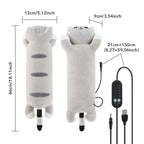 USB Heated Cat Plush Pillow for Period Cramps and Pain Relief