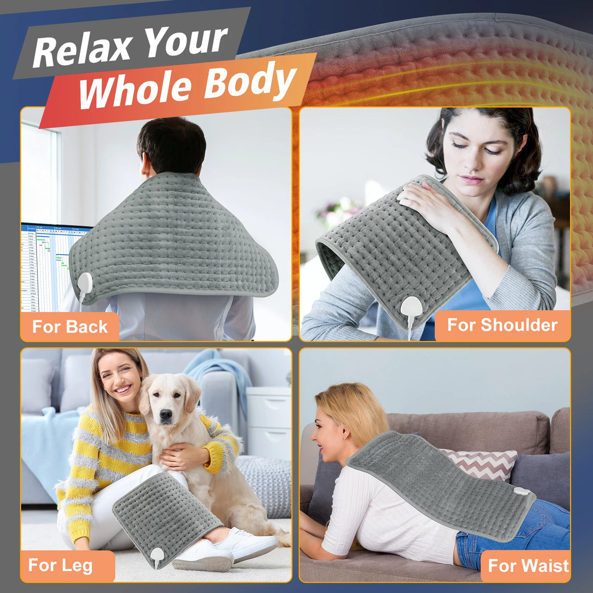 Electric Heating Pad for Pain Relief and Warmth