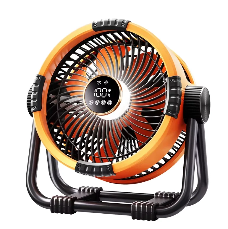 Portable Rechargeable Camping Fan with Night Light and Power Bank