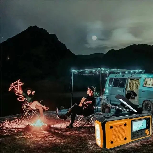 Portable Emergency Solar Hand Crank Radio with Power Bank