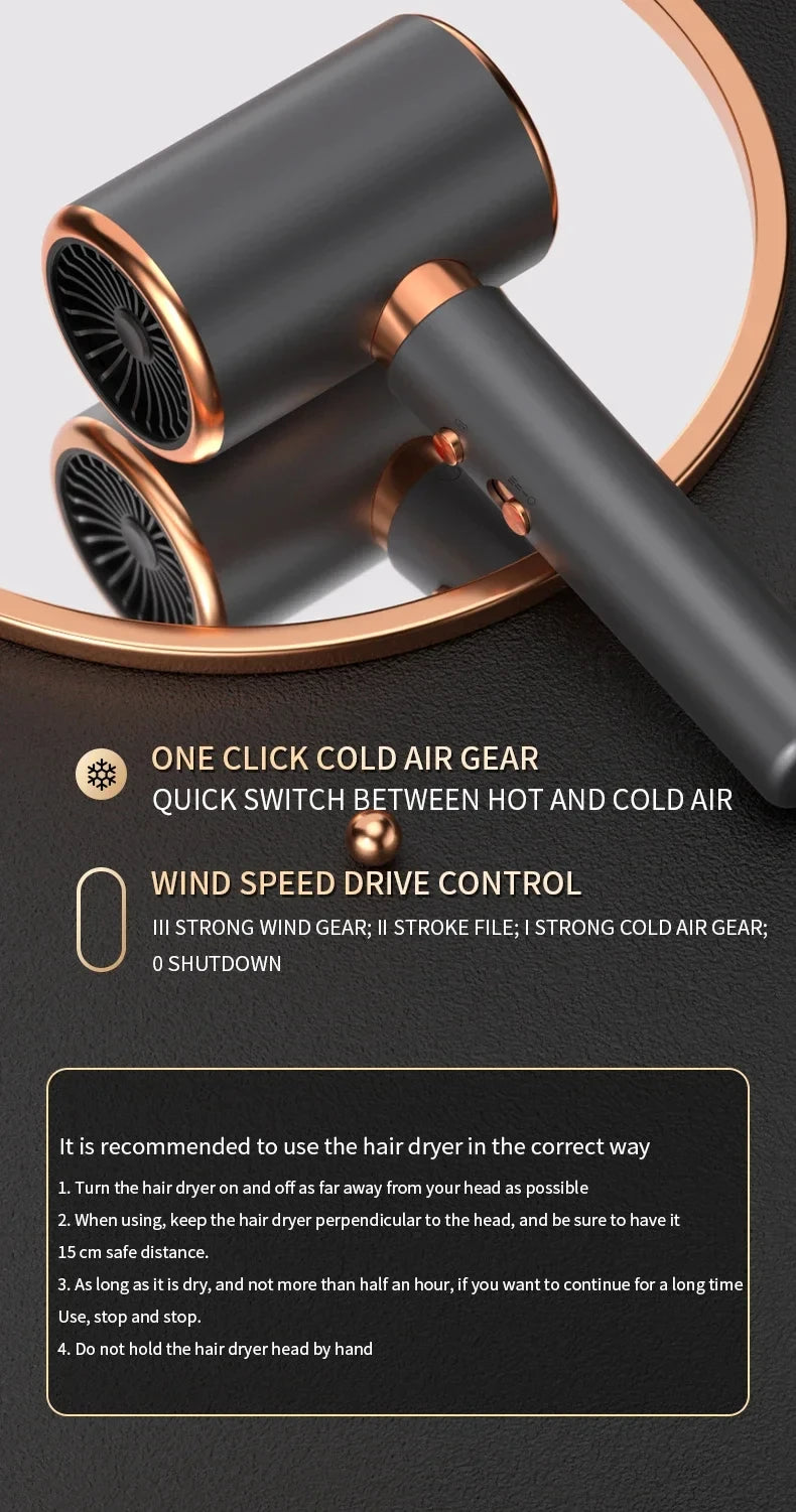 Professional High-Speed Ionic Hair Dryer for Fast Drying