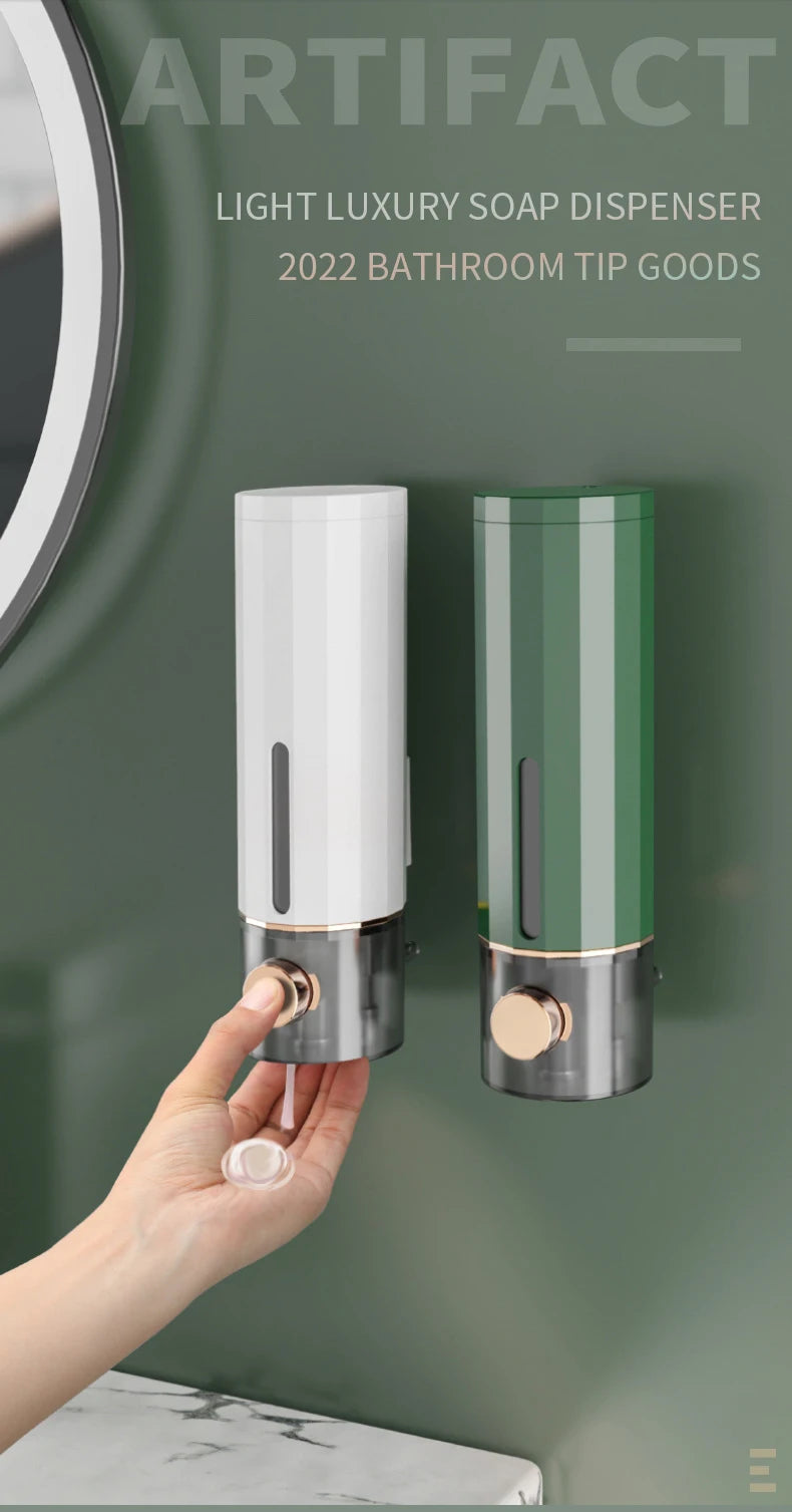 Wall-Mounted Manual Soap Dispenser for Bathroom - 7