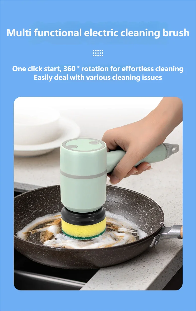 Wireless Electric Handheld Cleaning Brush for Home