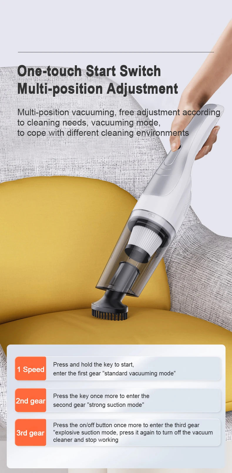 Cordless Handheld Vacuum Cleaner for Home and Car