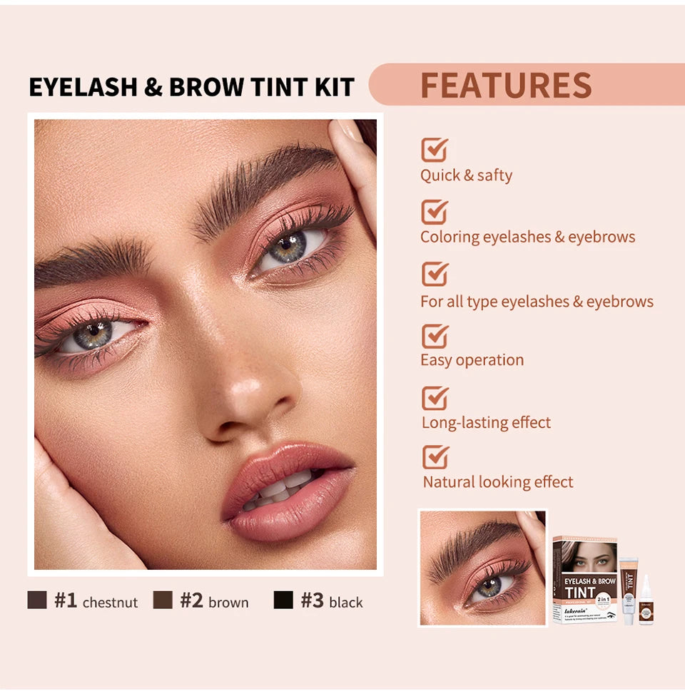 Professional Eyelash and Eyebrow Tinting Kit - 12