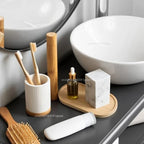 Multifunctional Bamboo Oval Tray Set