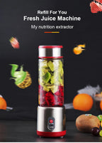 Portable Electric USB Rechargeable Fruit Juicer Blender Cup