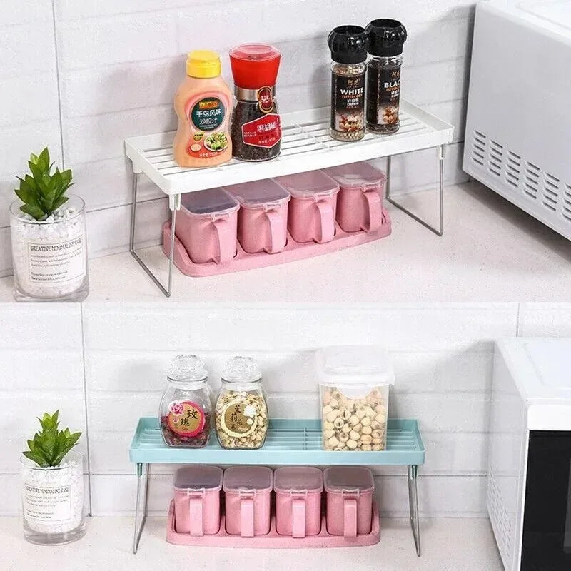 Foldable Space-Saving Kitchen Organizer Shelf - 14