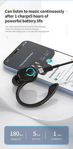 Wireless Ear-Hook Bluetooth Headset for Sports and Business