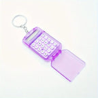 Portable Mini Transparent Flip Calculator with Keychain
