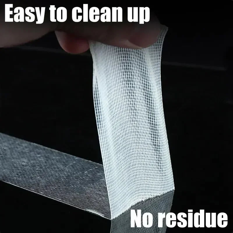 Heavy Duty Transparent Double Sided Adhesive Mesh Tape