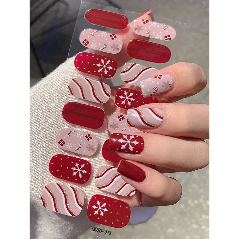 Christmas Snowflake Gel Nail Art Stickers - 18