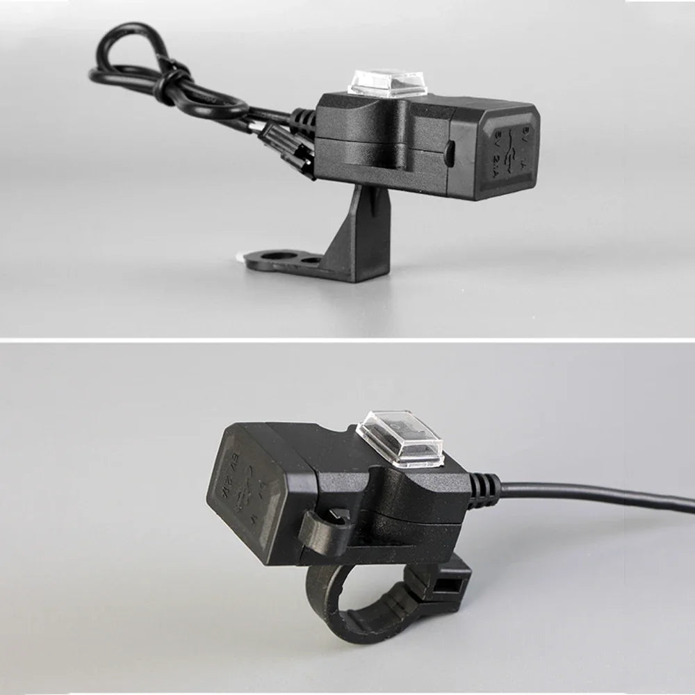 Dual USB Motorcycle Handlebar Phone Charger - 5
