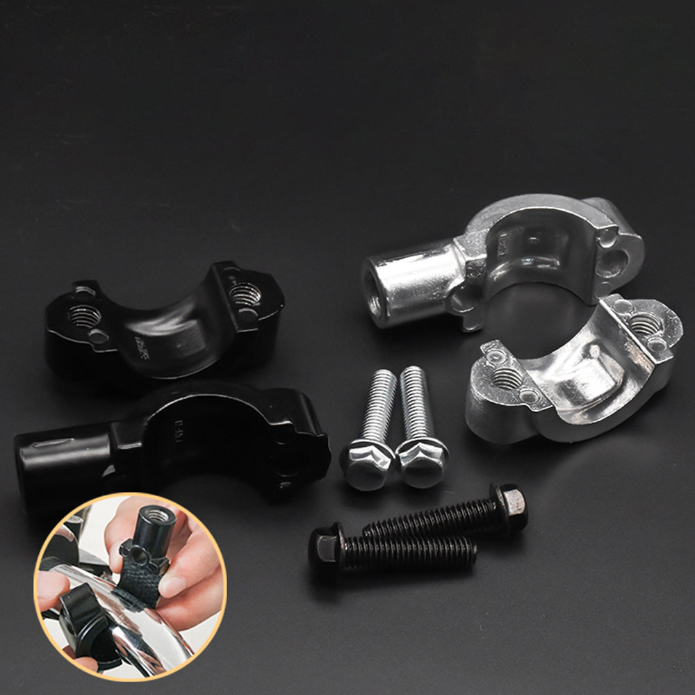 Motorcycle Handlebar Mirror Mount Clamp Set