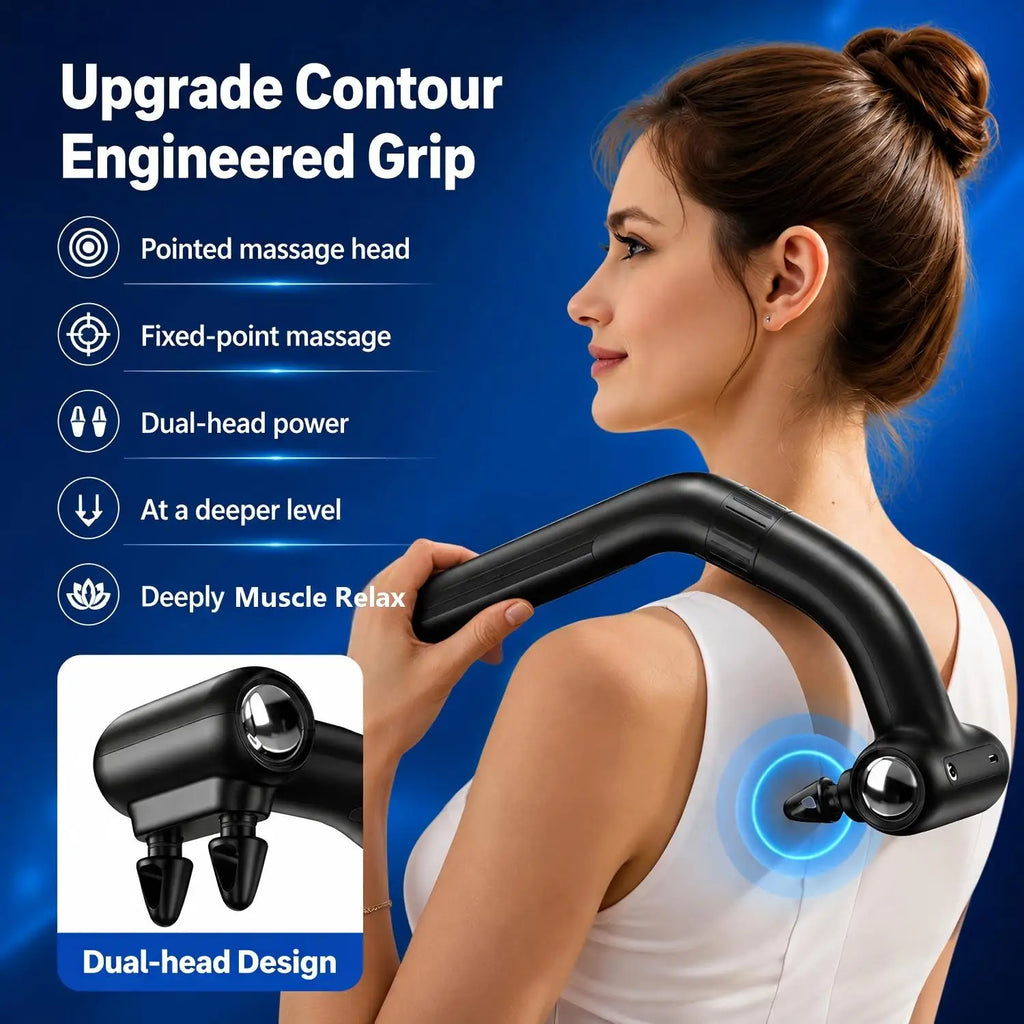 Dual-Head Handheld Percussion Muscle Massager