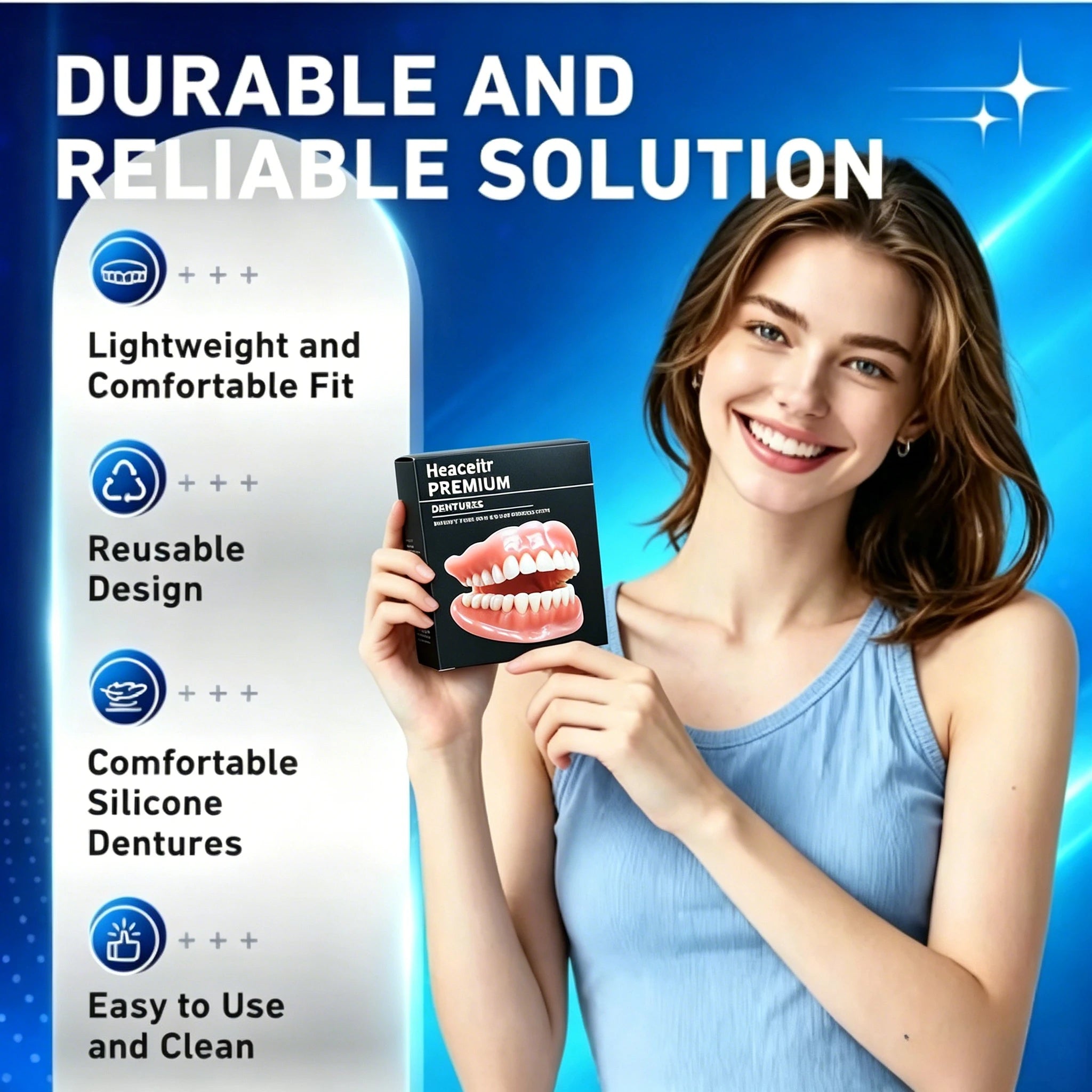 Custom Fit Silicone Comfort Dentures - 6