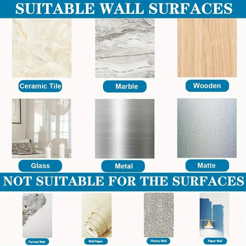 Heavy-Duty Adhesive Wall Hooks for Kitchen and Bathroom - 9