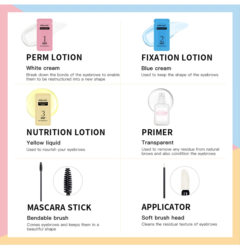 Professional DIY Eyebrow Lamination Kit for Fuller Brows