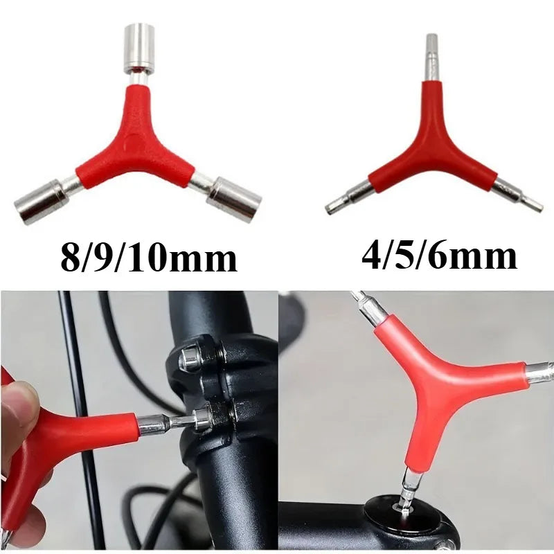 3-Way Y-Shaped Bicycle Repair Wrench