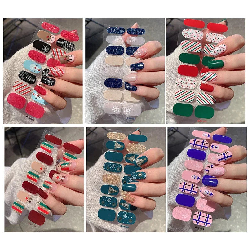 Christmas Snowflake Gel Nail Art Stickers - 8