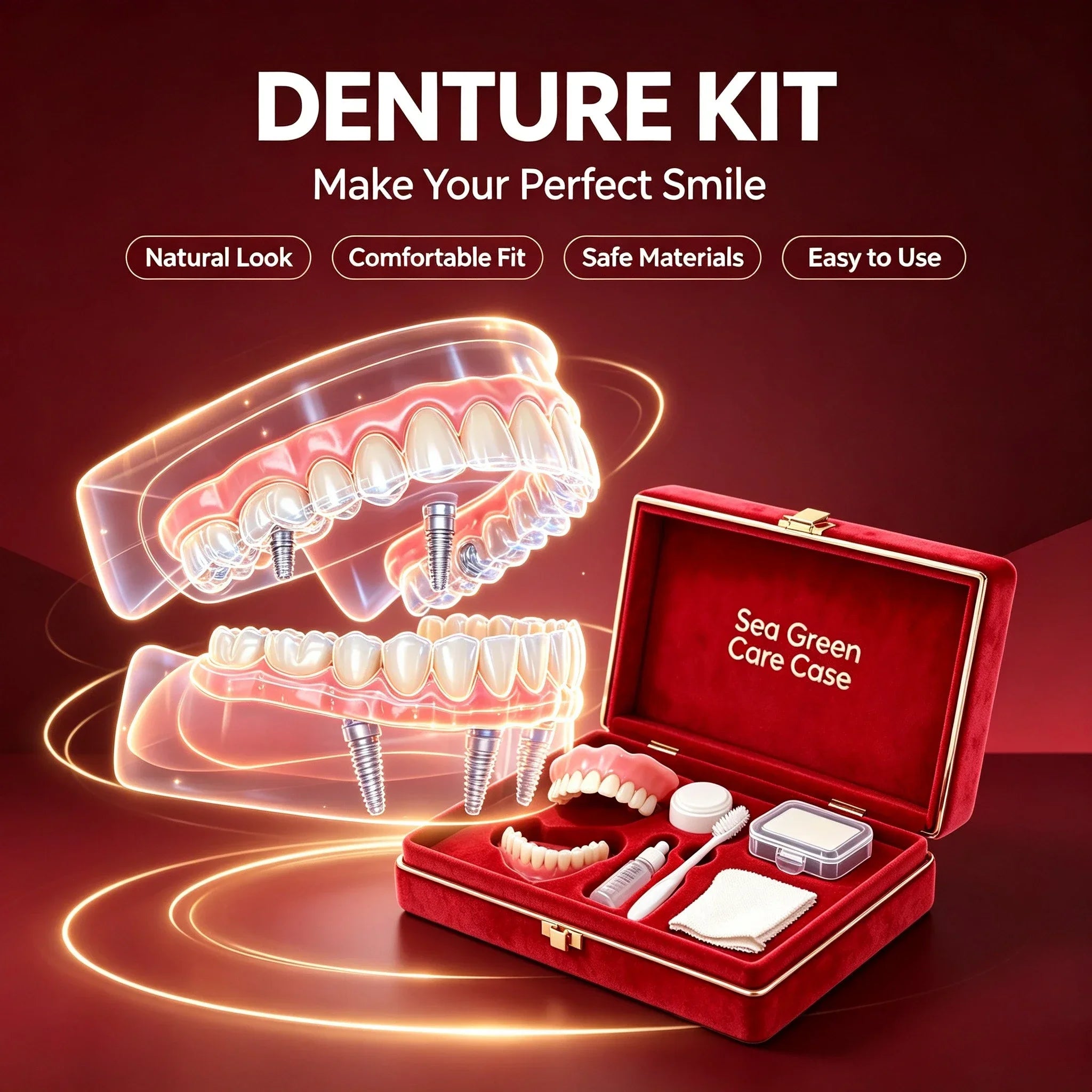 Full Mouth Silicone Denture Set for Adults - 9