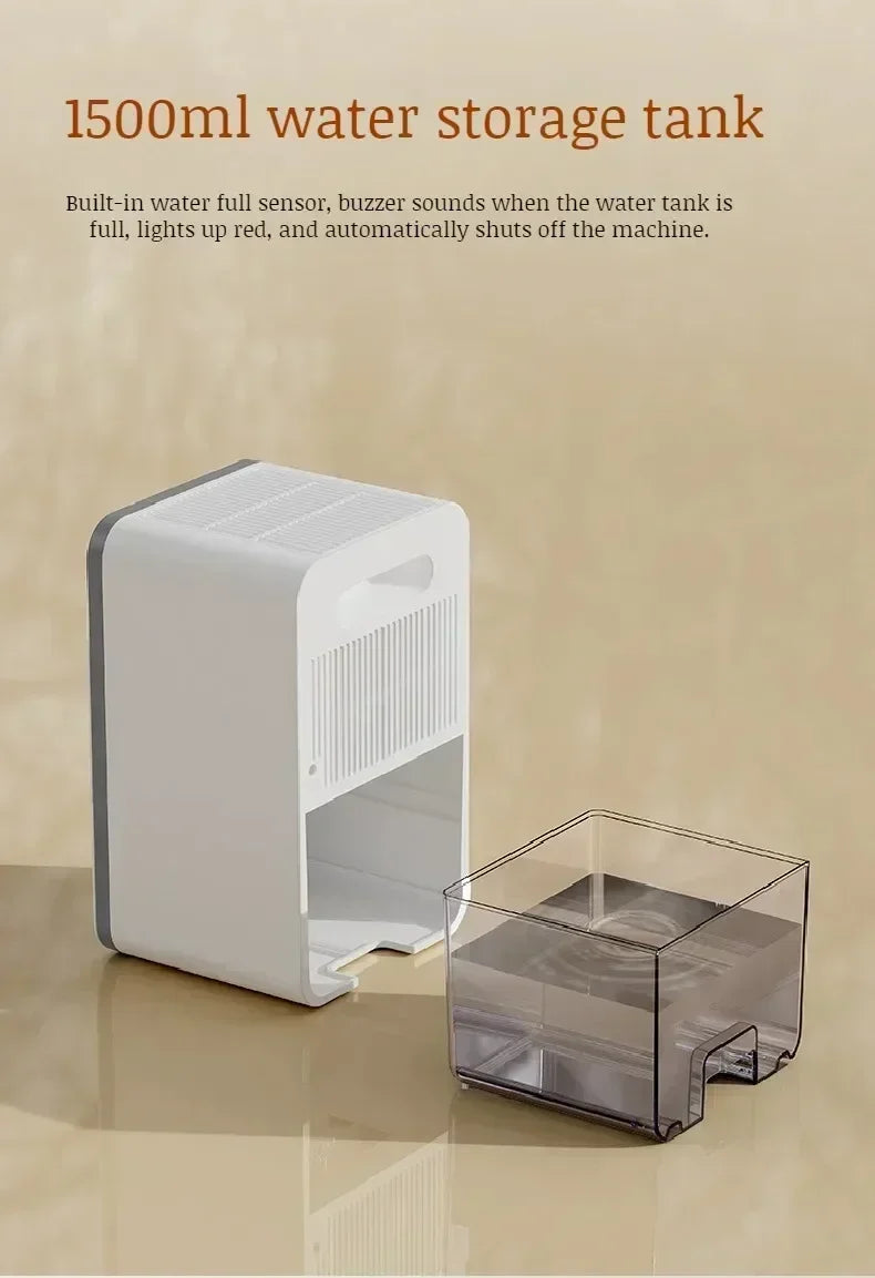 Compact Portable Dehumidifier for Bedroom and Office