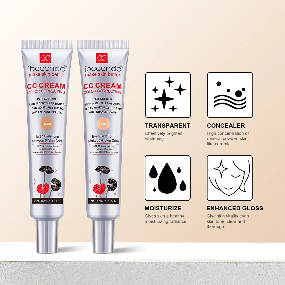Color Correcting CC Cream and Sunscreen Blush Stick Set