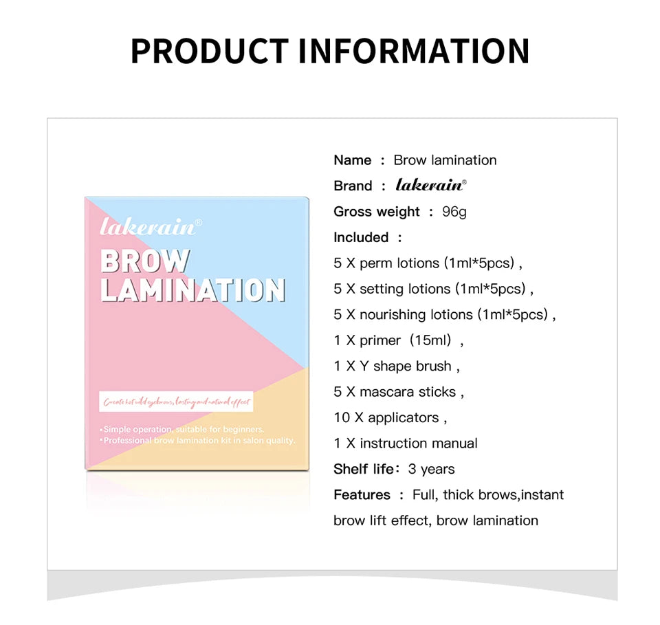 Professional DIY Eyebrow Lamination Kit for Fuller Brows