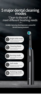 Rechargeable Electric Toothbrush with 8 Replacement Heads
