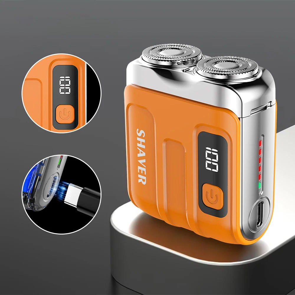 Portable Rechargeable Electric Smart Shaver with Digital Display