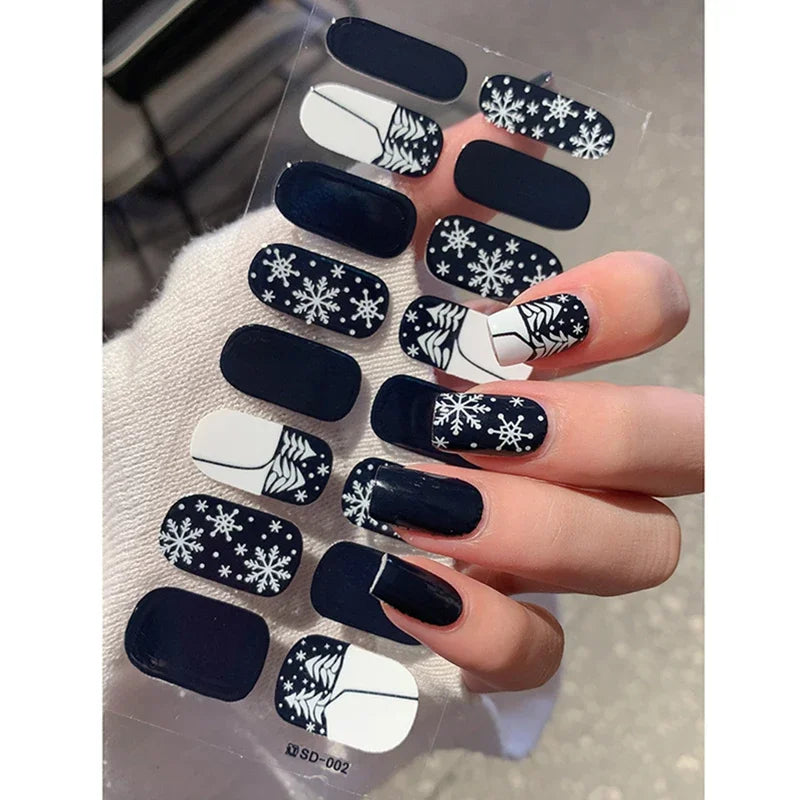 Christmas Snowflake Gel Nail Art Stickers