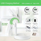 Portable Retractable Folding Fan with Remote Control