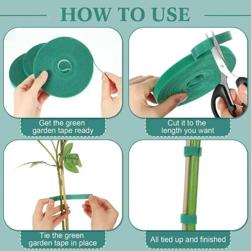 Reusable Adjustable Plant Support Ties for Garden