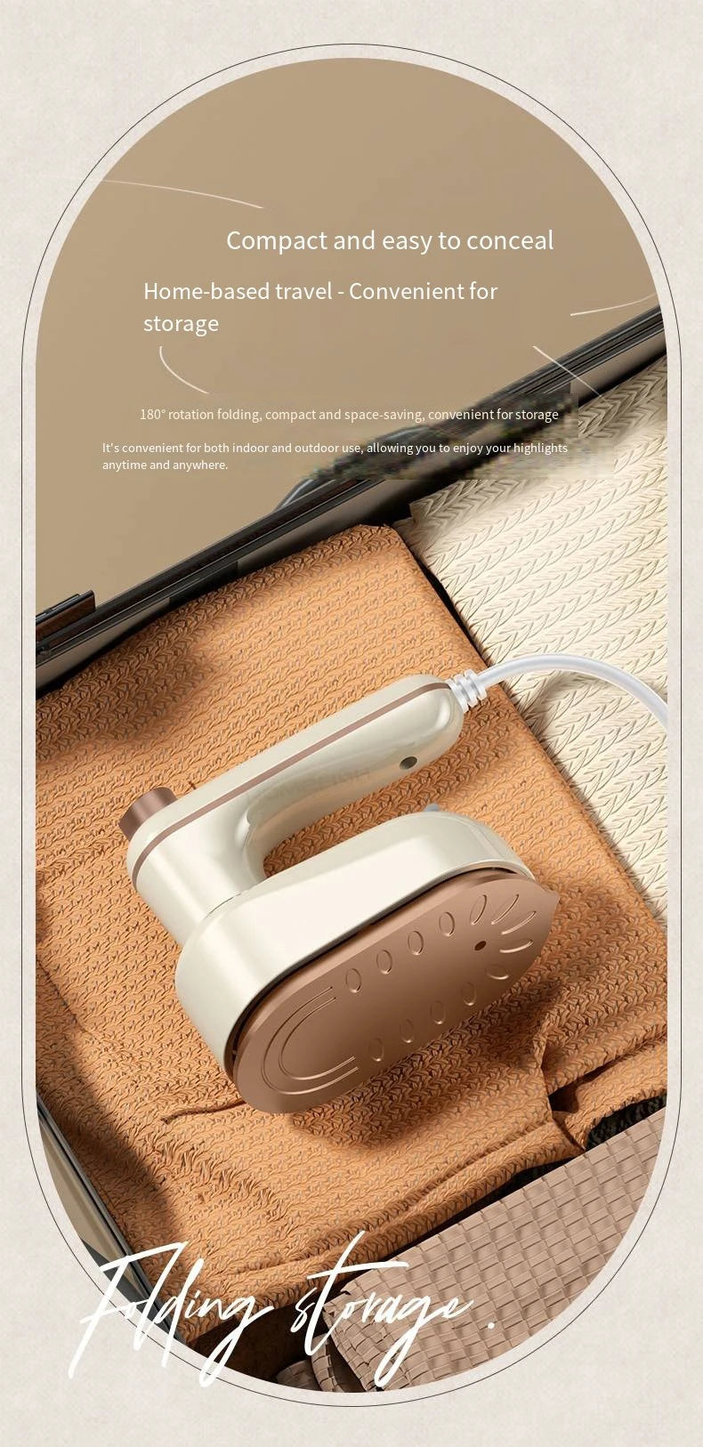 Portable Mini Rotating Electric Steam Iron for Travel - 18