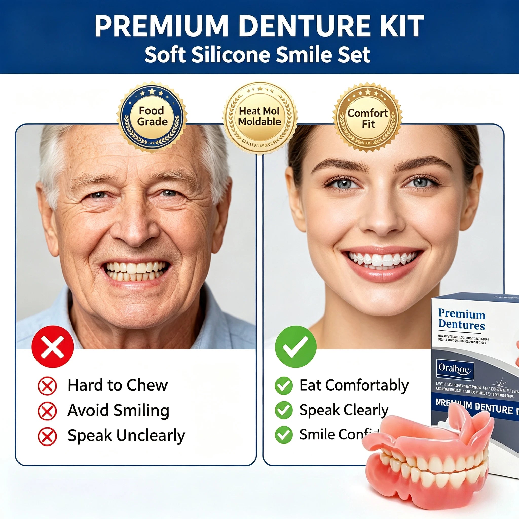 Cosmetic Silicone Teeth Covers for Instant Smile Confidence - 2