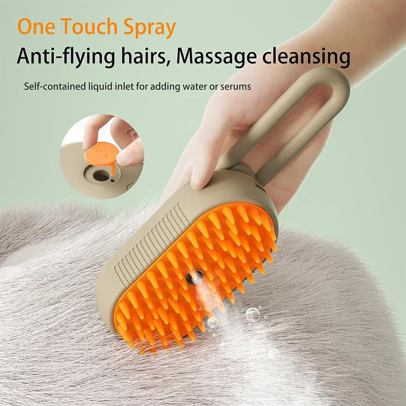 Steam Pet Grooming Brush for Cats and Dogs